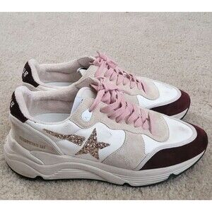 GOLDEN GOOSE Limited Edition Glitter Star Running Sole Sneakers Womens 39